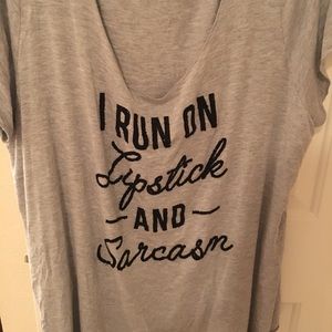 Lipstick and sarcasm Torrid top